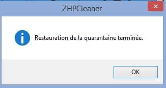 ZHP CLEANER 2 restauration quarantaine