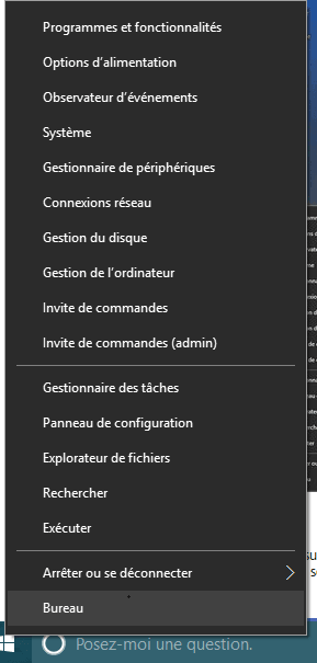 clic droit menu démarrer windows10 sospc.name
