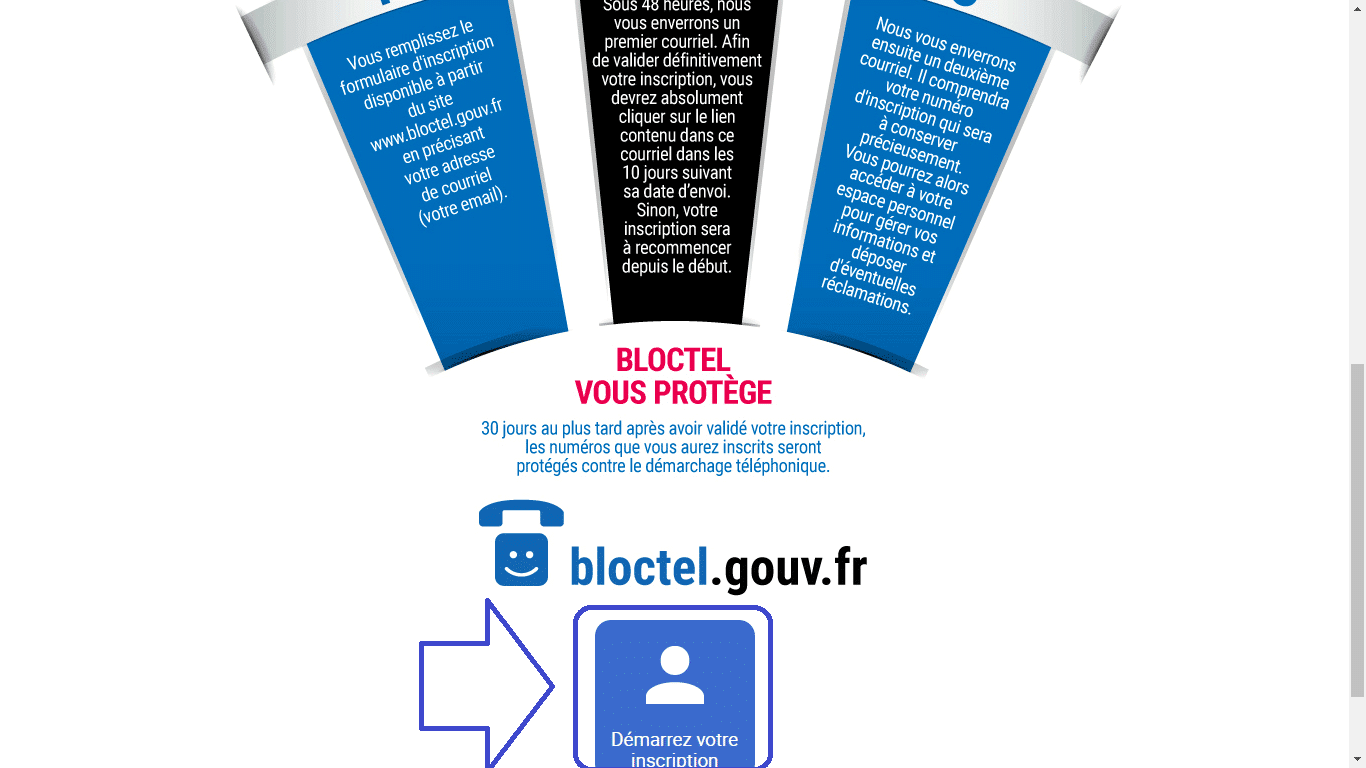 Nouveau service Bloctel : comment s'inscrire.