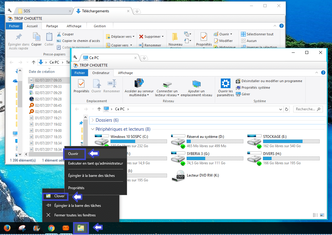 Clover ajoutez des onglets à la fenêtre de l'explorateur de Windows fonctionnalités 2