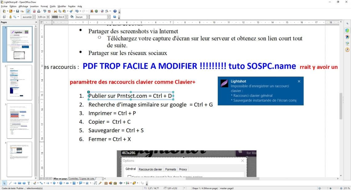 Modifier un PDF gratuitement grâce à OpenOffice - SOSPC