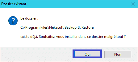 Hekasoft Backup & Restore mise à jour tuto 3