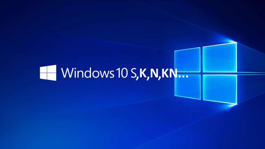 windows 10s,n,k,kn
