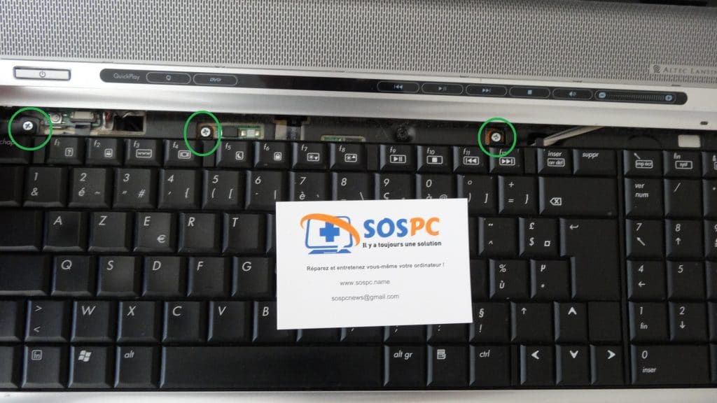 Changement d'un clavier ordinateur portable HP tutoriel 12