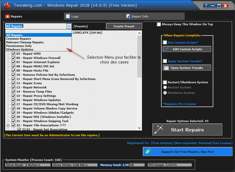 Windows Repair Free tutoriel sospc.name 10