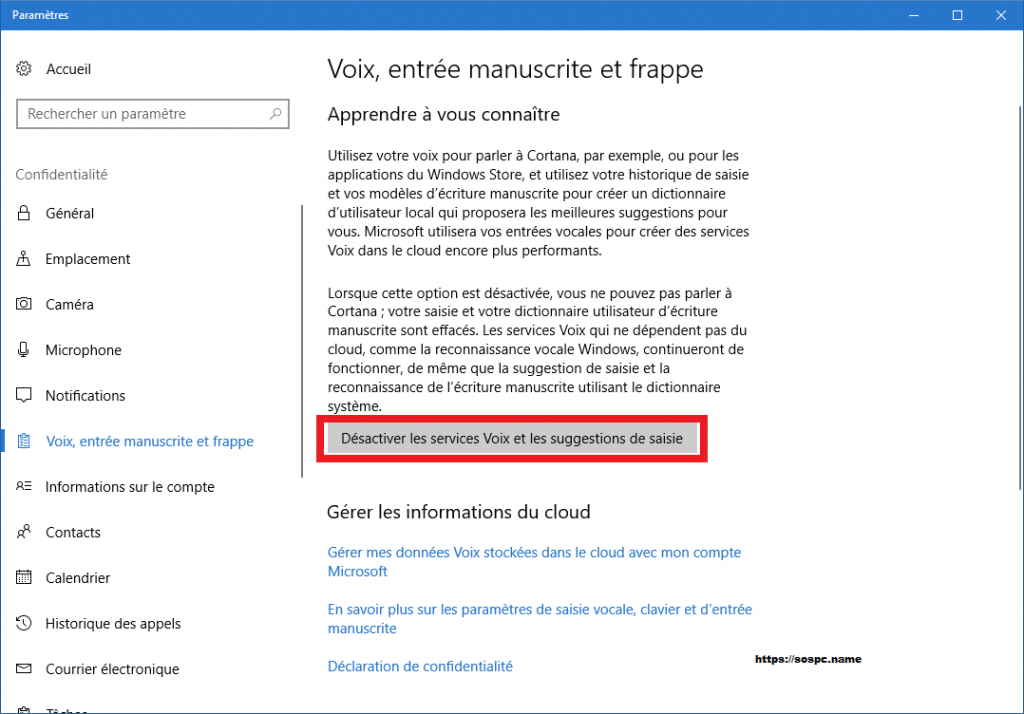 désactiver le Keylogger de Windows 10 enregistreur