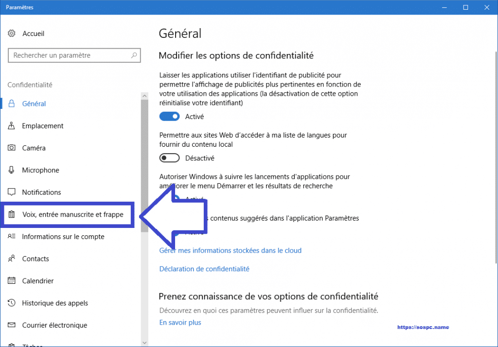 désactiver le Keylogger de Windows 10 sospc.name tutoriel complet