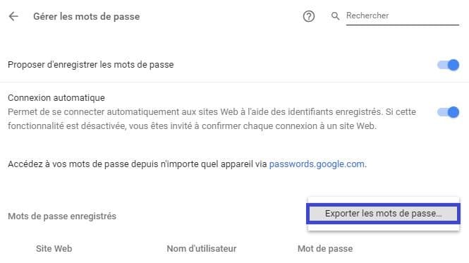 google chrome 66 nouveautés exporter mots de passe sospc
