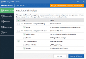 Malwarebytes Adwcleaner 7, nouvelle interface. - SOSPC