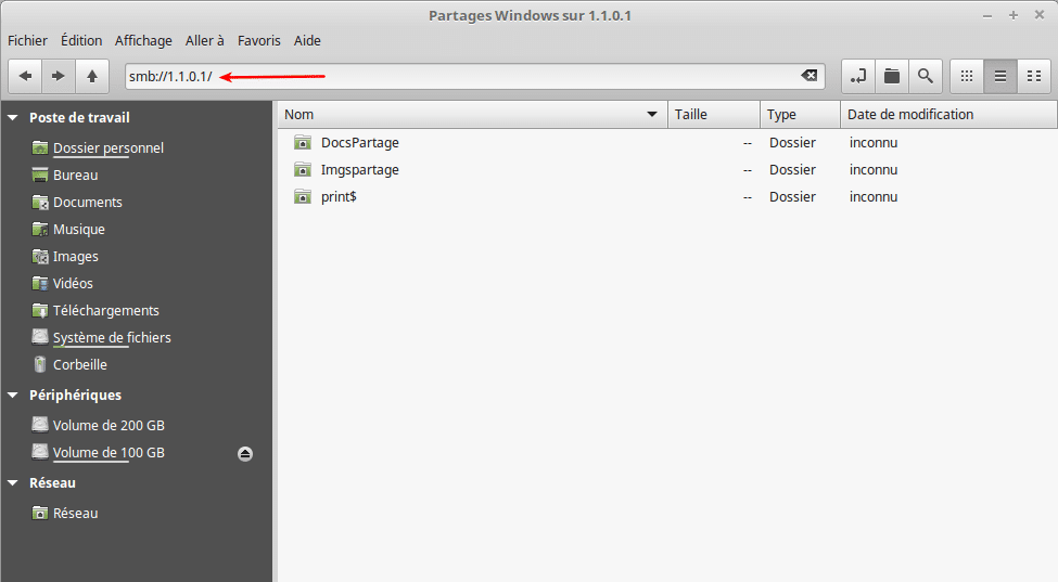 Partagez vos fichiers sous Linux tutoriel capture 16