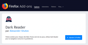 Firefox, présentation de deux Thèmes sombres pour améliorer le confort de lecture, par Mia.