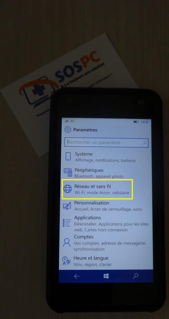 Windows Phone. Utilisez votre téléphone pour connecter votre ordinateur portable sur le réseau 4G.