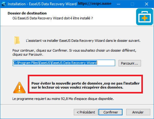 EaseUS Data Recovery Wizard Pro 12.0 installation.SOSPC.