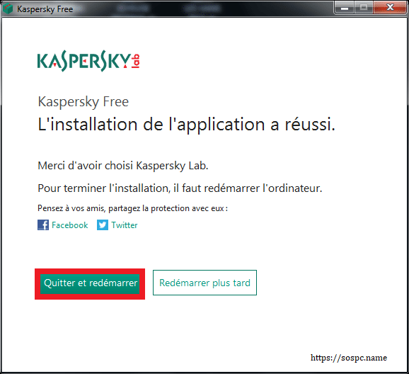 Kaspersky Free Antivirus 2019, tutoriel d'installation capture 10
