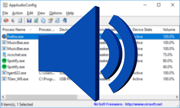 AppAudioConfig : modifiez le volume sonore de chaque programme installé.