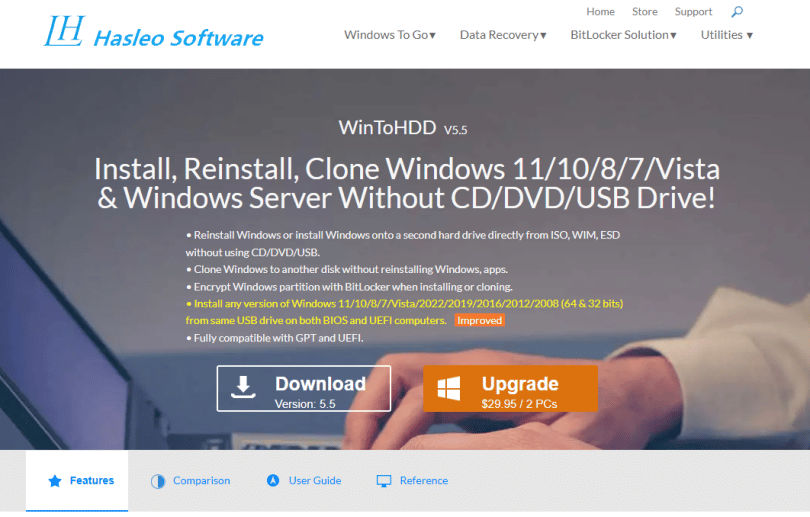 Wintohdd Réinstaller Windows Sans Dvd Ni Clé Usb Sospc 2574