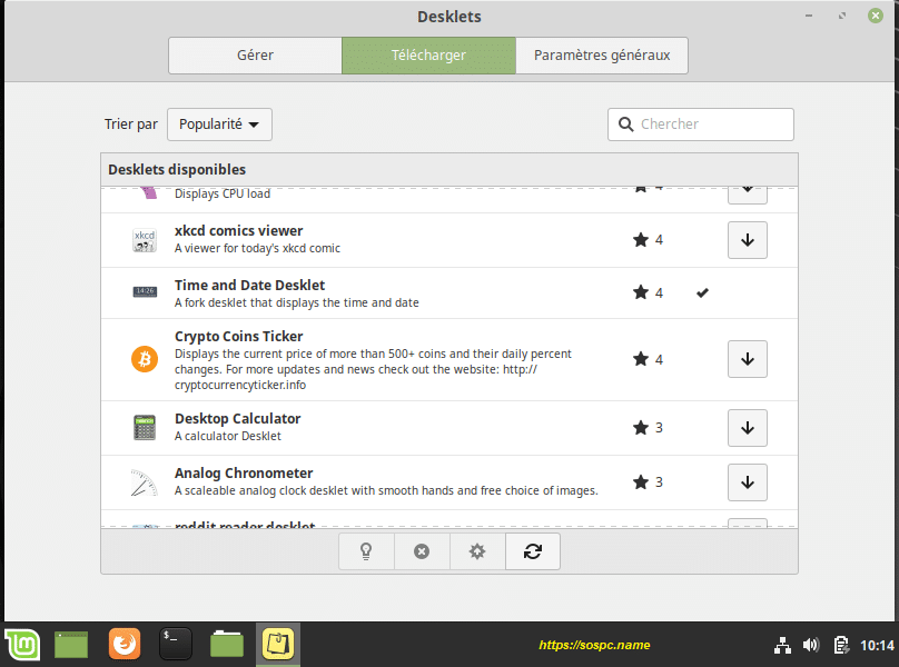 L’outil Desklets de Linux Mint image 3