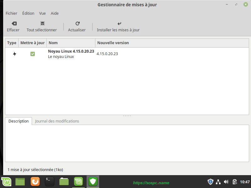 L’écran d’accueil de Linux Mint, image 11