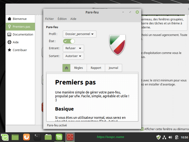 L’écran d’accueil de Linux Mint, image 17