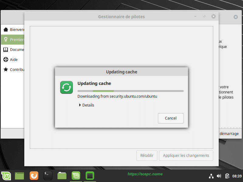 L’écran d’accueil de Linux Mint, image 6