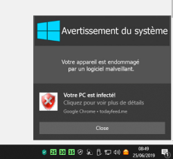 Windows 10 : désactiver les notifications/pubs dans le coin de votre écran.