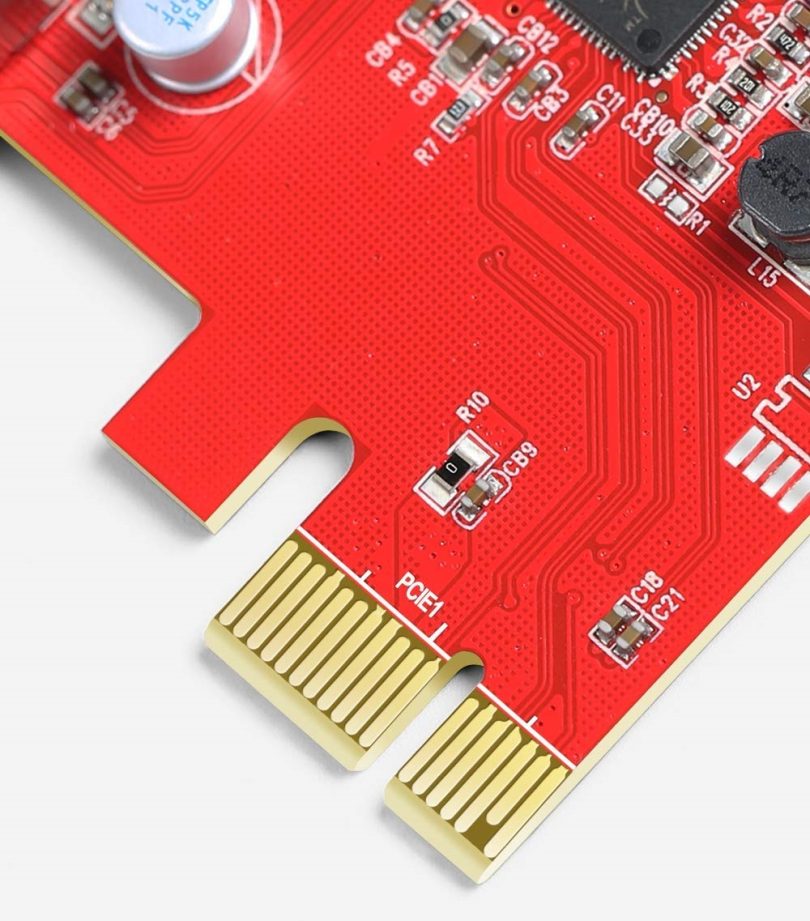 Carte PCIe USB C 4 Ports USB 3.0 5Gbit/s Faible Encombrement - Extension Ordinateur Bureau