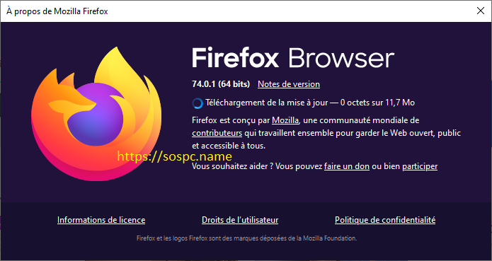 Firefox 75.0 comment désactiver la télémétrie