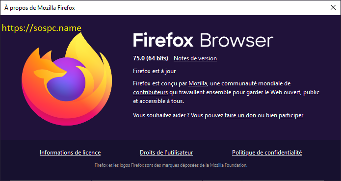 Firefox 75.0 comment désactiver la télémétrie