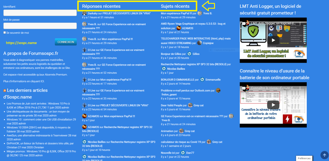 Le Forum d'Sospc.name a fait peau neuve ! - SOSPC