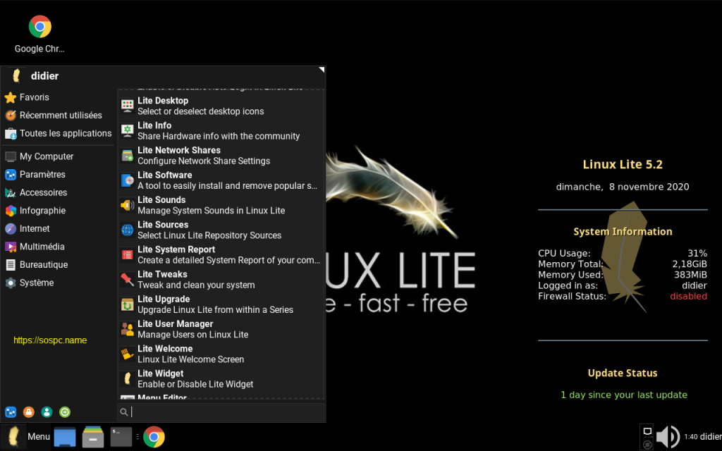 Envie d’un Linux léger&nbsp;? Linux Lite bien sûr