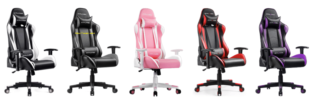 fauteuil gamer en test plusieurs couleurs