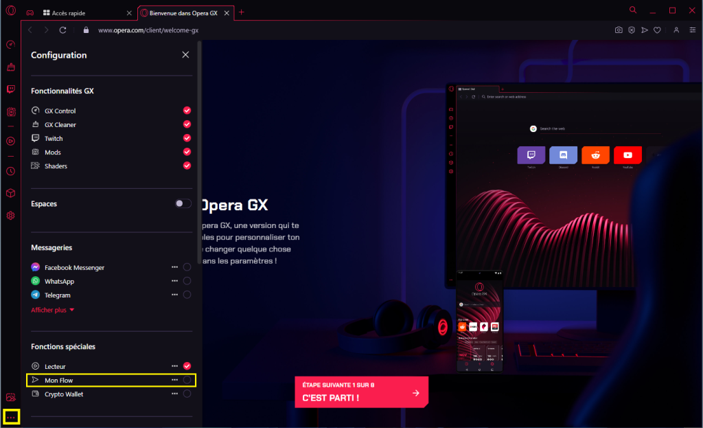 Opera GX : partager du contenu entre plusieurs appareils
